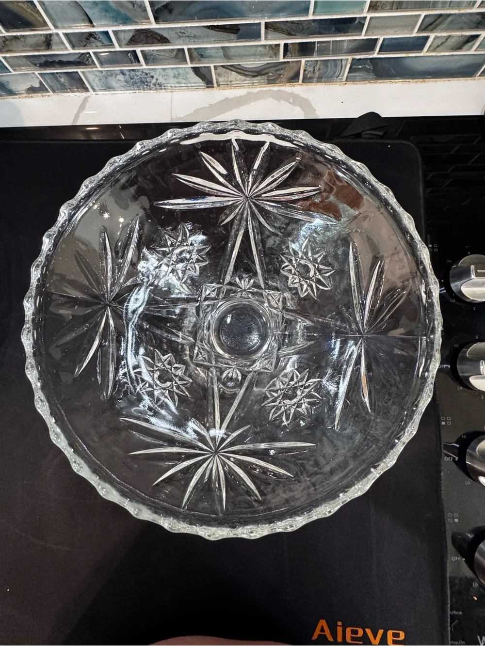 Vintage Anchor Hocking Glass Crystal Bowl